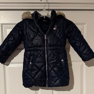 Tommy Hilfiger Girls Navy Puffer Jacket